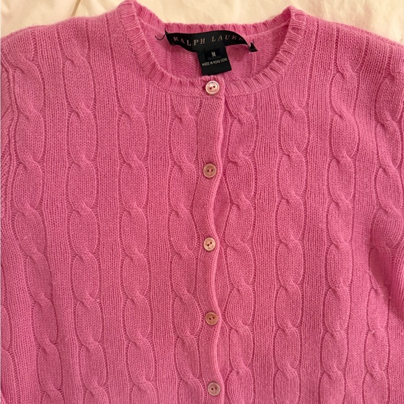 Ralph Lauren Pink Cardigan - Picture 3 of 5